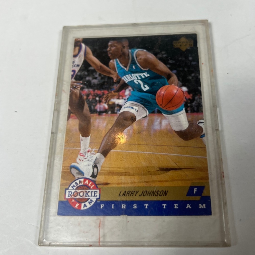 1992 Upper Deck Rookie First Team Larry Johnson Charlotte Hornets NBA‎ Card